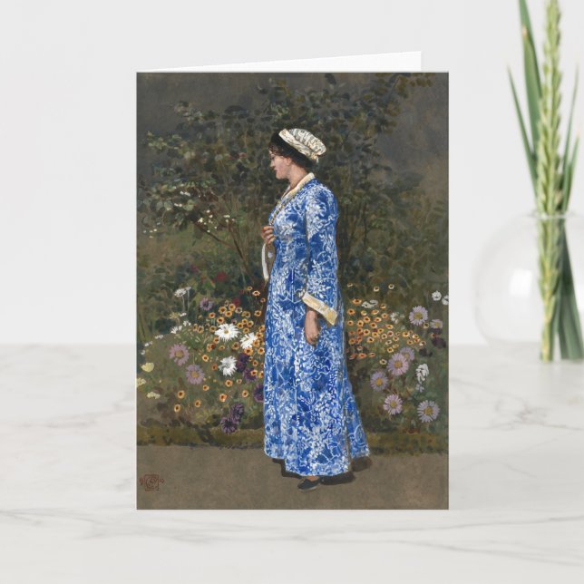Cartão Mulher em Kimono | Walter Crane (Frente)