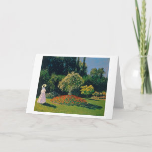 Cartão Mulher em um Jardim, Monet