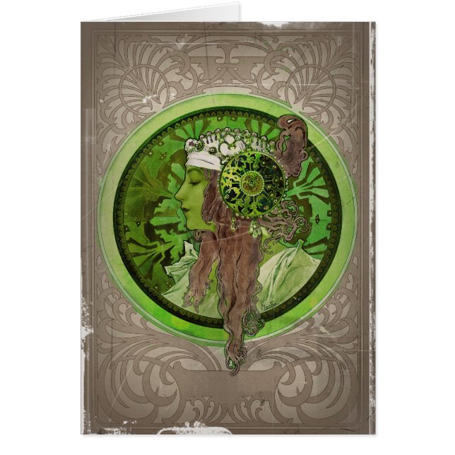 Cartão Mulher em Verde - LAUREL (Frente)