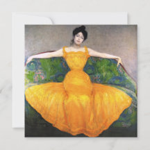 Mulher em vestido amarelo (por Max Kurzweil)