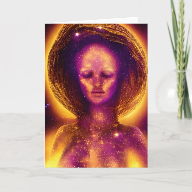 Cartão Mulher Estrela Poderosa Todas as Ocasiões (Frente)