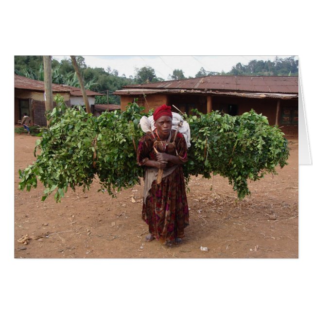 Cartão Mulher etíope 5 (Frente Horizontal)