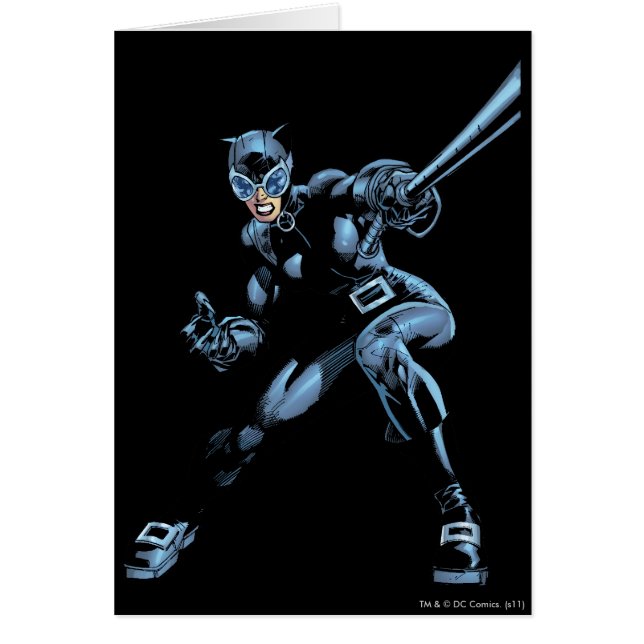 Cartão Mulher-gato com chicote (Frente)