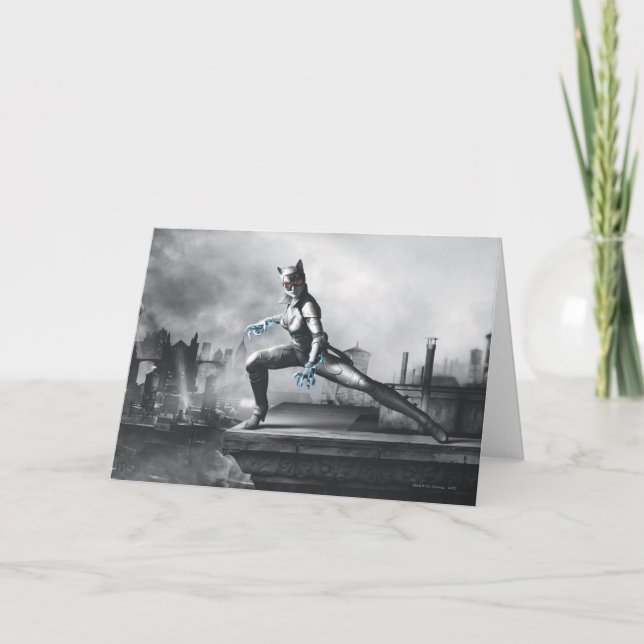 Cartão Mulher-Gato - Relâmpago (Frente)