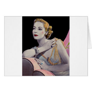 Cartão mulher glamourosa de 1937