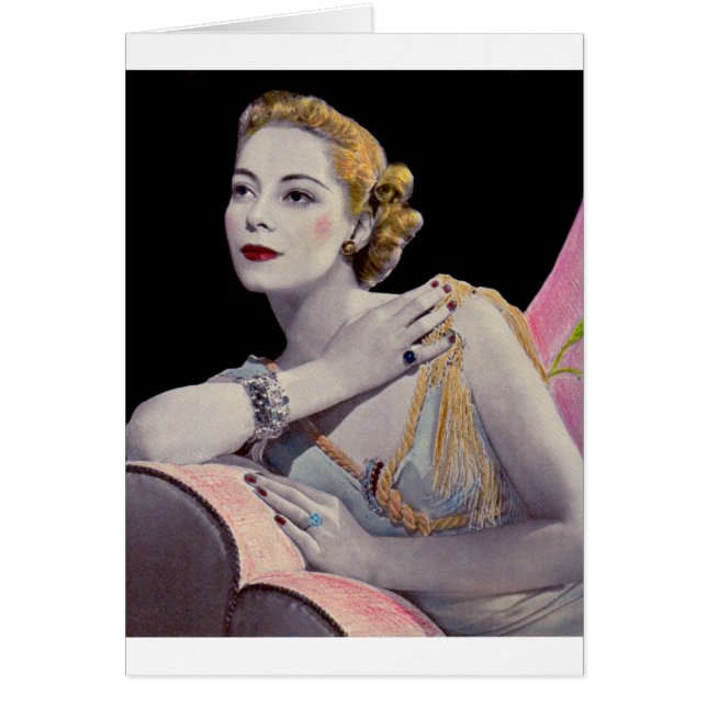 Cartão mulher glamourosa de 1937 (Frente)