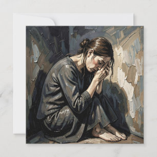 Cartão Mulher Impasto   Arte Emocional