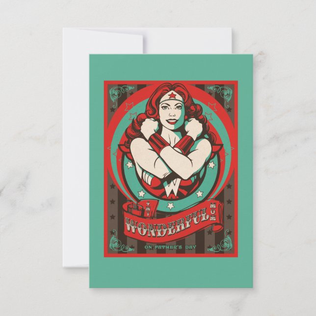 Cartão Mulher Maravilha | A Minha Mãe Maravilhosa, A Dia  (Frente)
