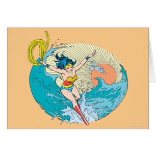 Cartão Mulher Maravilha Céu do Oceano