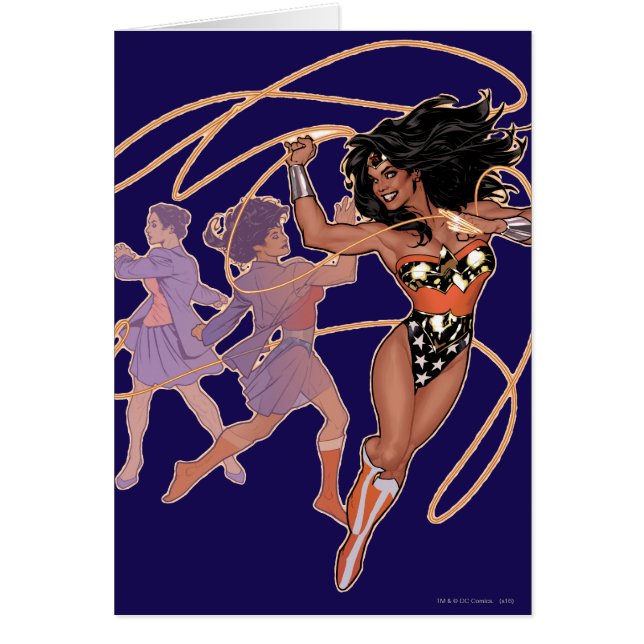 Cartão Mulher Maravilha Diana Prince Transformação (Frente)