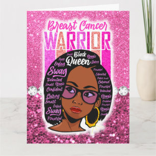 Cartão Mulher melanina cancer guerreira sobrevivente negr
