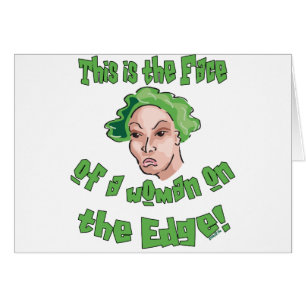 Cartão Mulher na borda