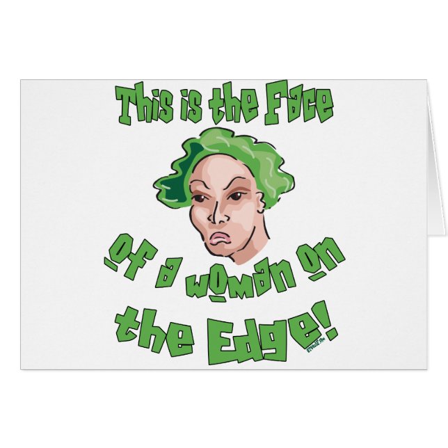 Cartão Mulher na borda (Frente Horizontal)