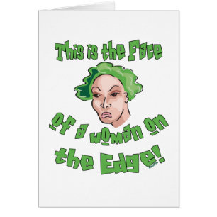 Cartão Mulher na borda