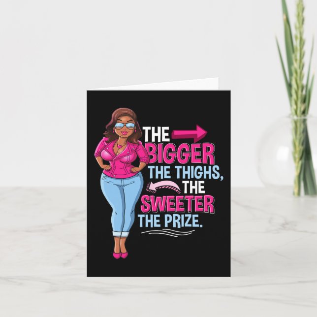 Cartão Mulher Negra Americana Divertida (Frente)