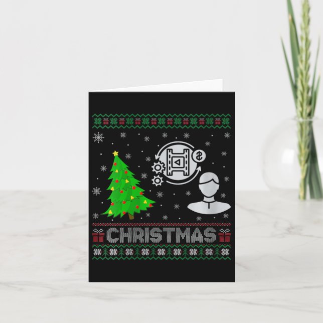 Cartão Mulher Produtora Xmas Tree Lighting Feia Natal (Frente)