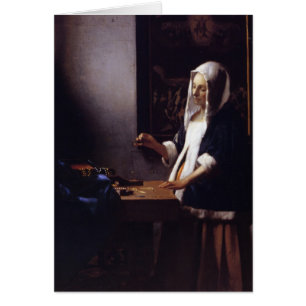 Cartão Mulher que guardara um equilíbrio