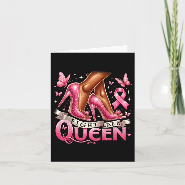 Cartão Mulher Rainha Lutando Como Uma Rainha Conhecida Pe (Frente)