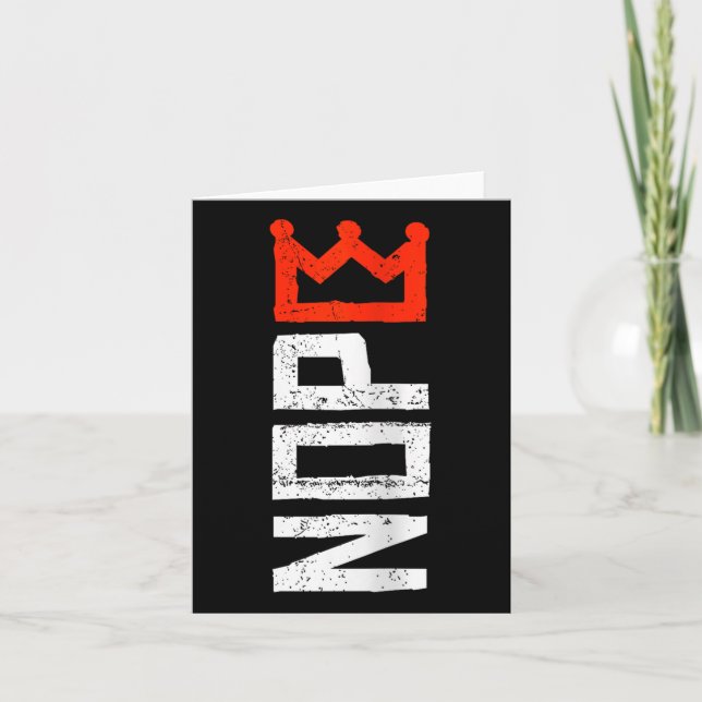 Cartão Mulher sem Reis Sinal de Protesto Vertical Nope V- (Frente)