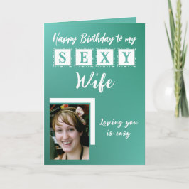 Cartão Mulher sexy adiciona fotos de aniversário verde