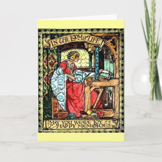 Cartão Mulher teceladora (Frente)