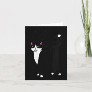 Cartão Mulher Tuxedo Cat Mãe Bonita Vídeo