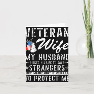 Cartão Mulher Veterana Esposa Veterana Exército Veterano 