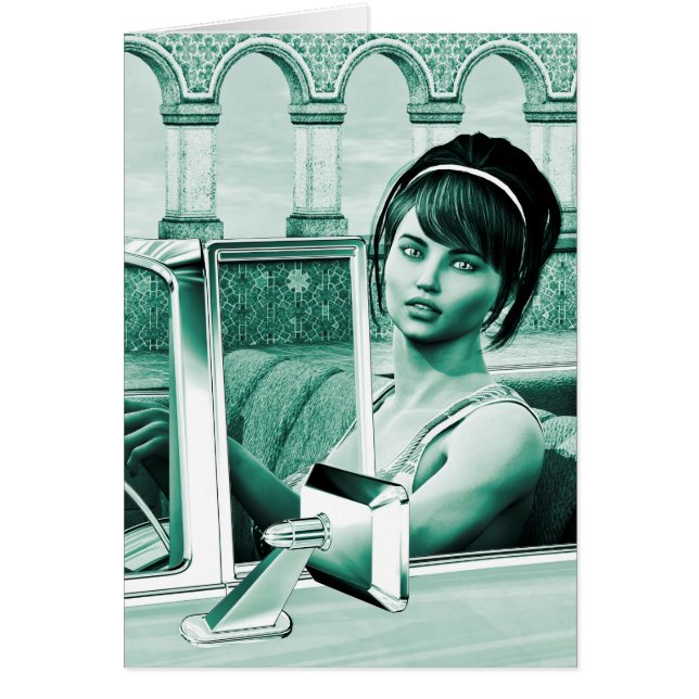 Cartão Mulher Vintage (Frente)