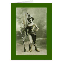 Cartão Mulher Vintage em Fantasia