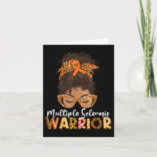 Cartão Mulher Warrior Messy Bun - Esclerose Múltipla A