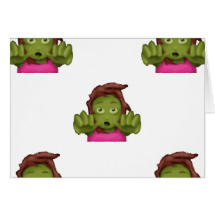 Cartão mulher zombie emoji