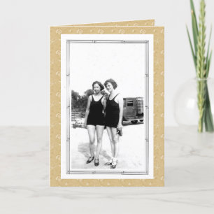 Cartão Mulheres 1920 de biquíni