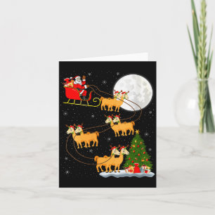 Cartão Mulheres Alpaca Llama Papai Noel Trenó Voador Dive