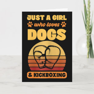 Cartão Mulheres Apenas Uma Menina Que Ama Cachorros E Kic