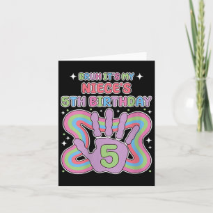 Cartão Mulheres Bruh, É Minha 5 Niecess Anithday Tia Uncl