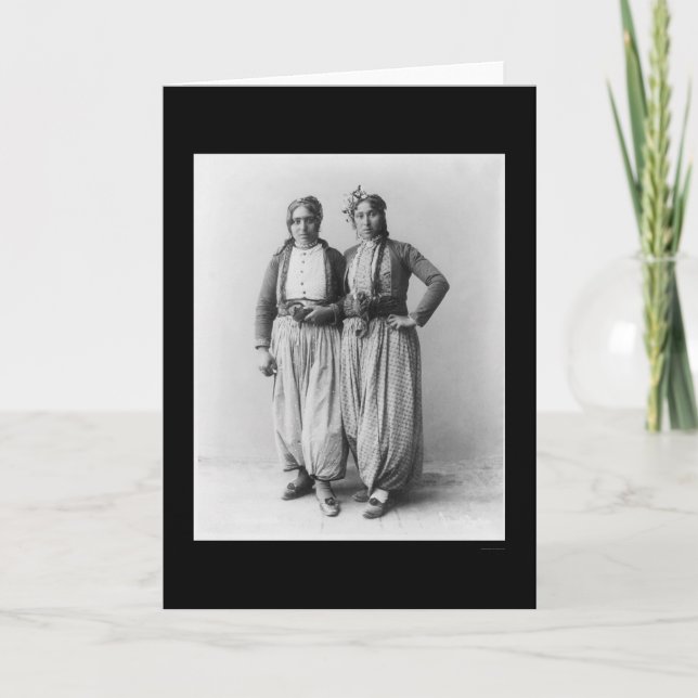 Cartão Mulheres ciganas na Palestina 1893 (Frente)