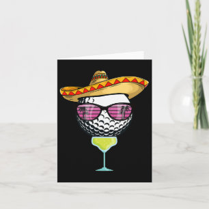 Cartão Mulheres Cinco De Mayo Golf Ball Com Sombrero Marg