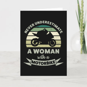 Cartão Mulheres com Presentes Engraçados de Moto para Esp