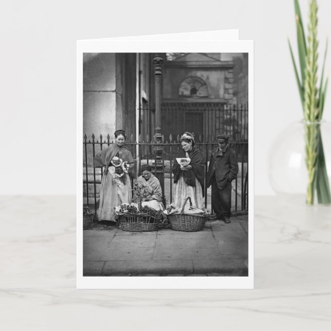 Cartão Mulheres da flor do jardim de Covent, 'da vida de (Frente)