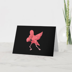 Cartão Mulheres Dabbing Flamingo Pássaro Fofo Flamingo Ro