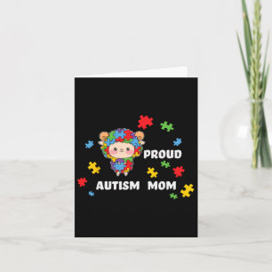 Cartão Mulheres de Consciência do Autismo Bonito - Autism