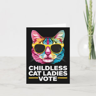 Cartão Mulheres de Gato Sem Fios Votam Azul 1
