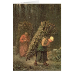 Cartão Mulheres do camponês com galho, c.1858