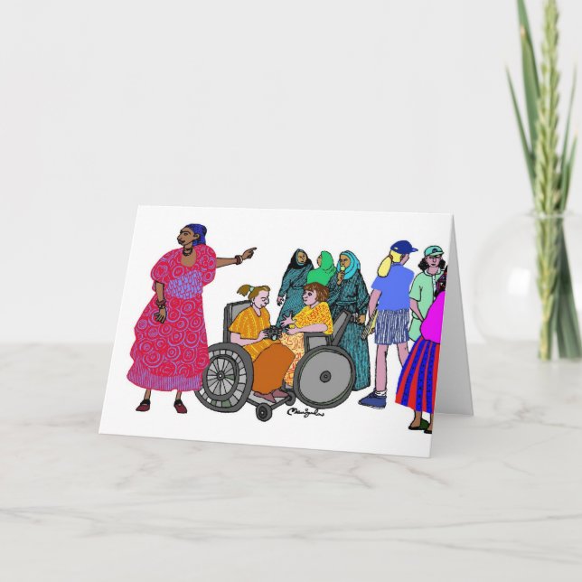 Cartão Mulheres do mundo - 3 (Frente)