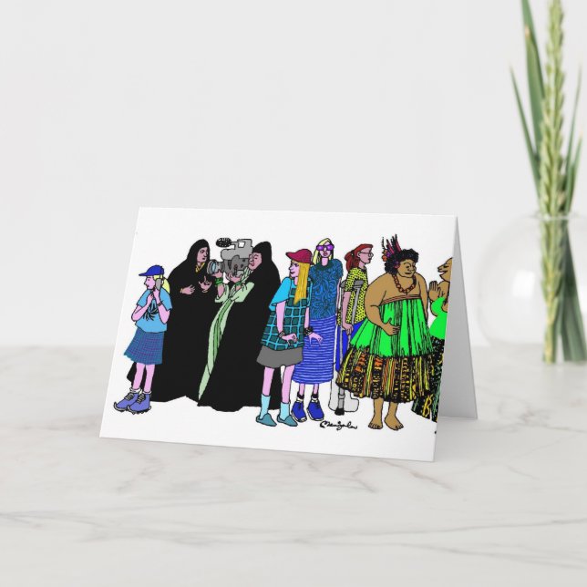 Cartão Mulheres do mundo - 5 (Frente)