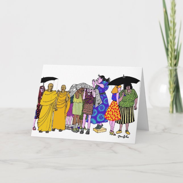 Cartão Mulheres do mundo - 8 (Frente)