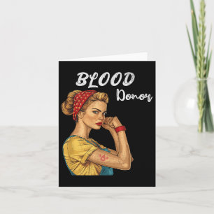 Cartão Mulheres Doadoras de Sangue Bandana vive doação de