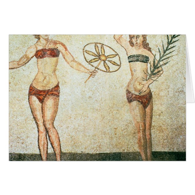 Cartão Mulheres 'em biquinis (Frente Horizontal)