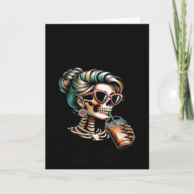 Cartão Mulheres Esqueleto Um Por Deve Ser Ganho Eu Não Po (Frente)