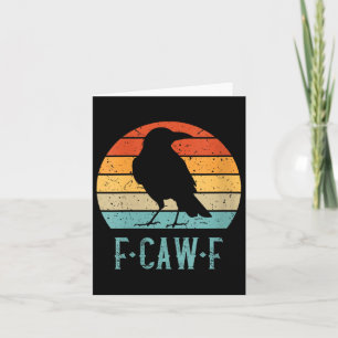 Cartão Mulheres F-caw-f Black Crow Black Bird Retro Sunse